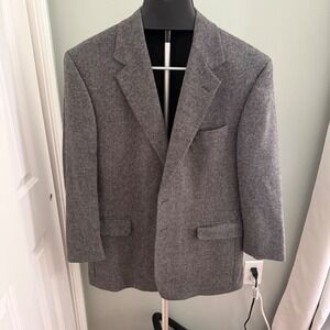 Joseph & Lyman Bloomingdales 100% Cashmere Blazer Sport Coat Grey Mens 44R